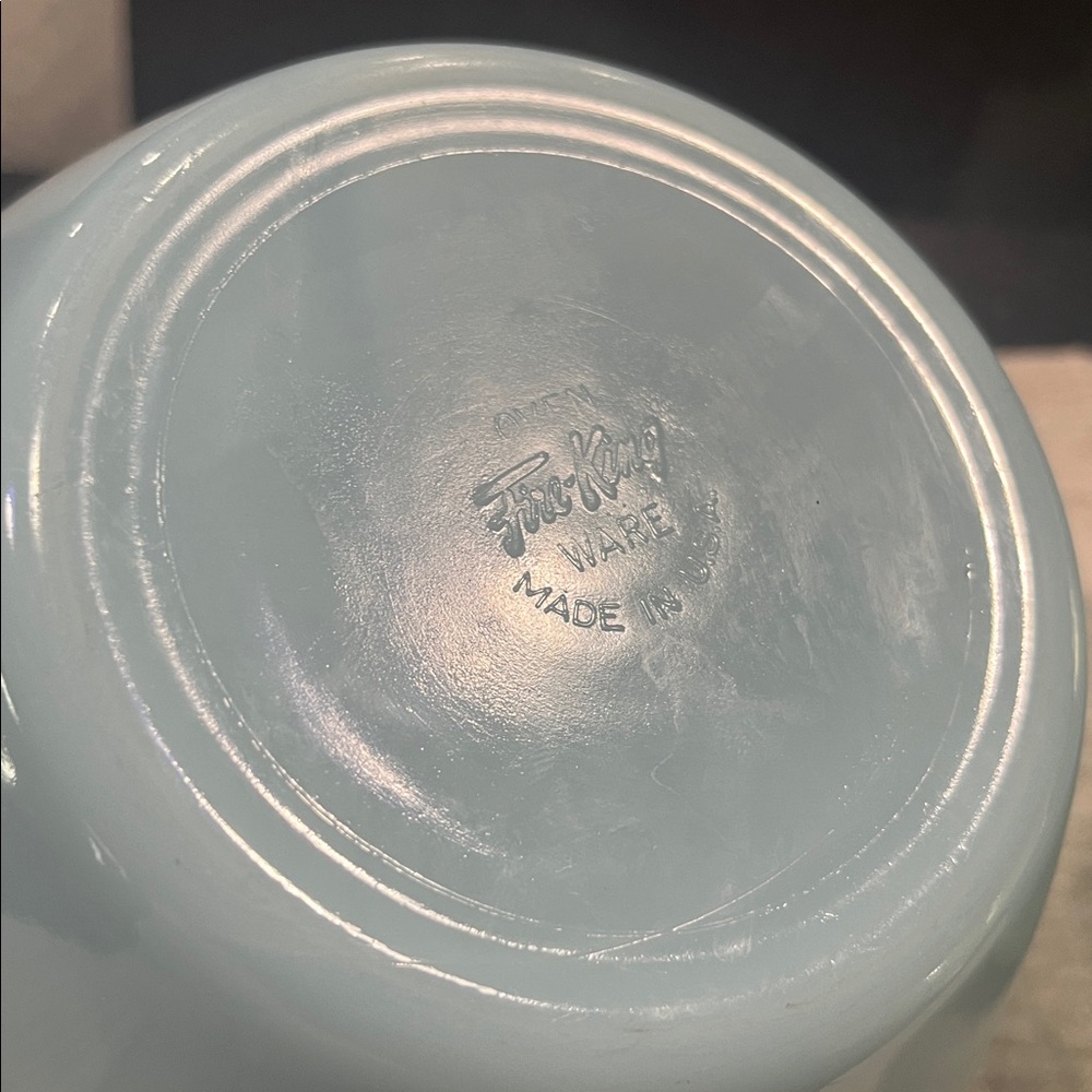 Azurite Delphite Fire King, Set of two blue bowls - Picture 5 of 6